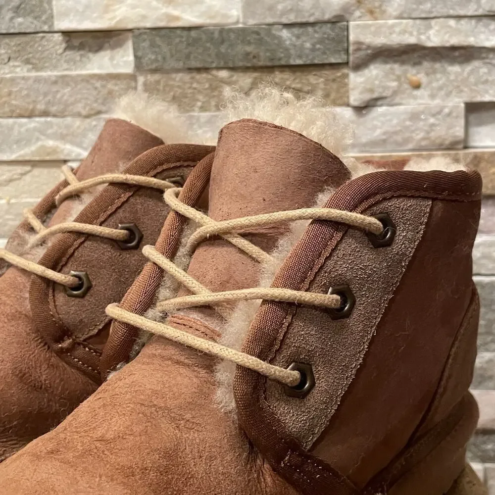 Vintage UGG Men’s 9 / Women’s 11 Shearling Chukka Boots | Distressed Chestnut